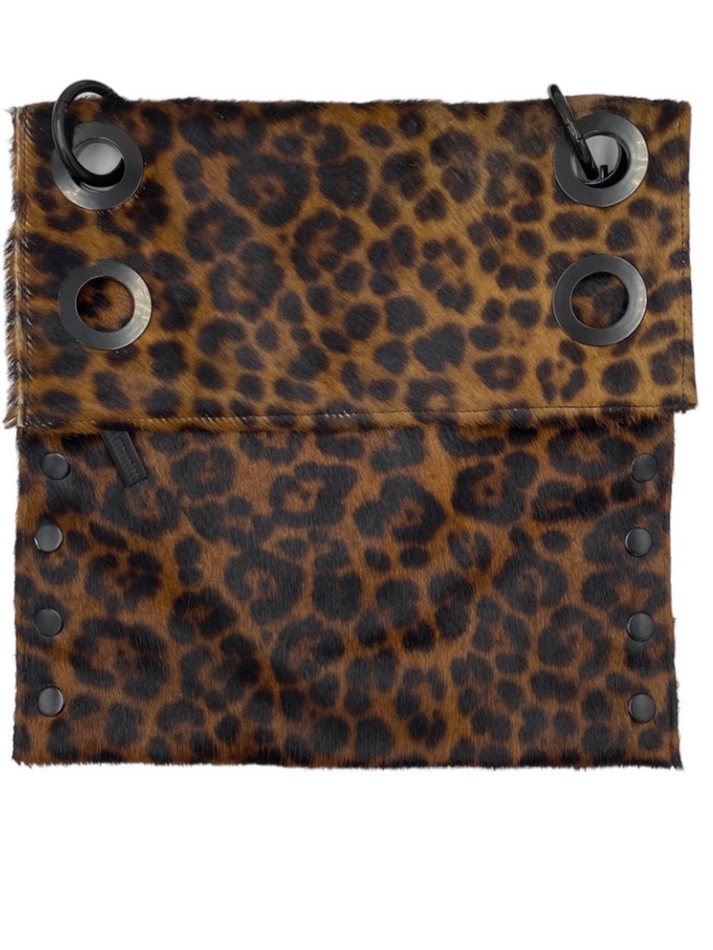 RARE Hammitt Montana Large Leather Calf Hair
Leopard Reversible
Crossbody Bag